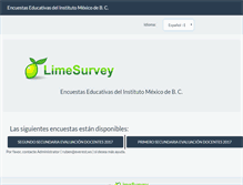 Tablet Screenshot of encuestas.imbc.mx
